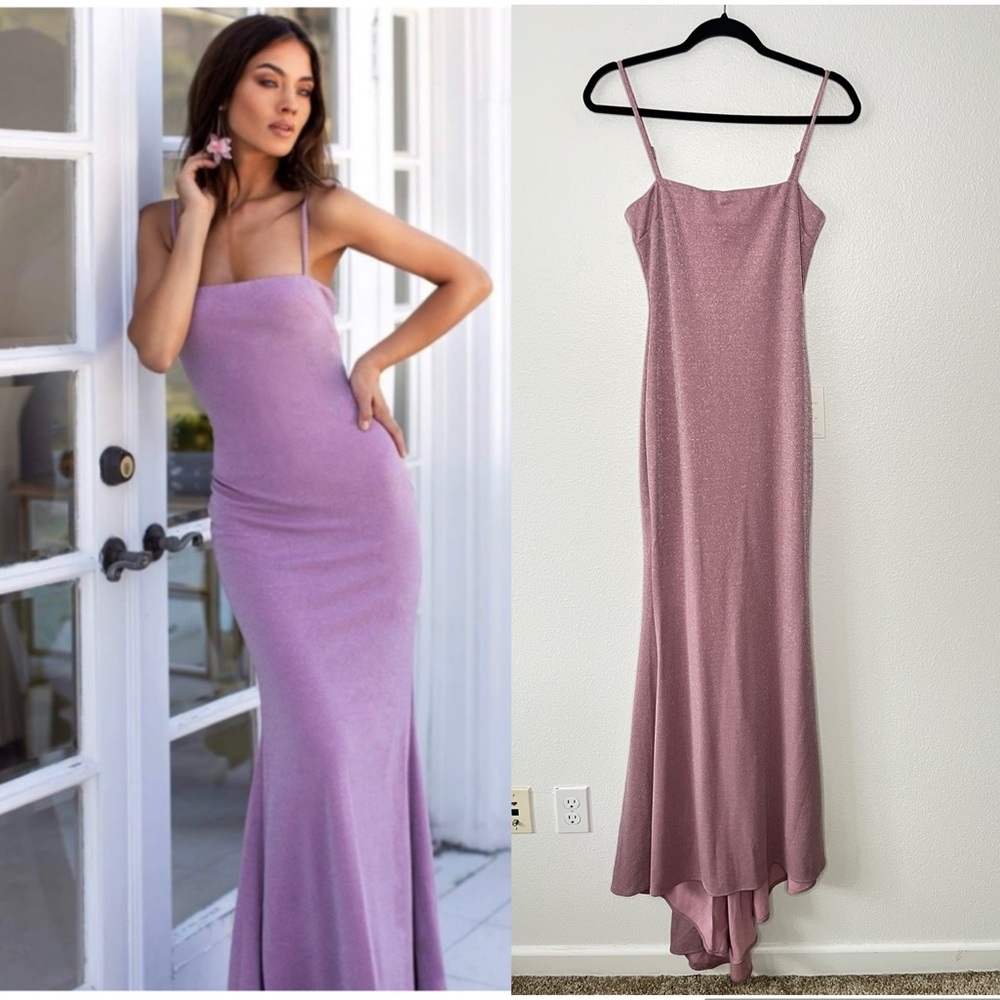 Alamour The Label Stefania Shimmering Maxi Dress Special Occasion Chic XS NEW